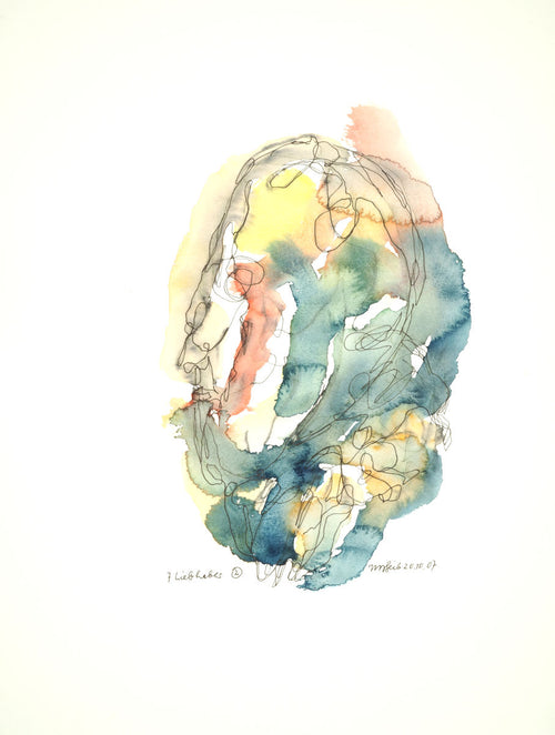 7 lovers 2, watercolor painting by Mathias Jakob Seib