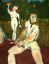 Ocht Art, Mathias Jakob Seib, acrylic painting on canvas, title:  The man who spurned the apple