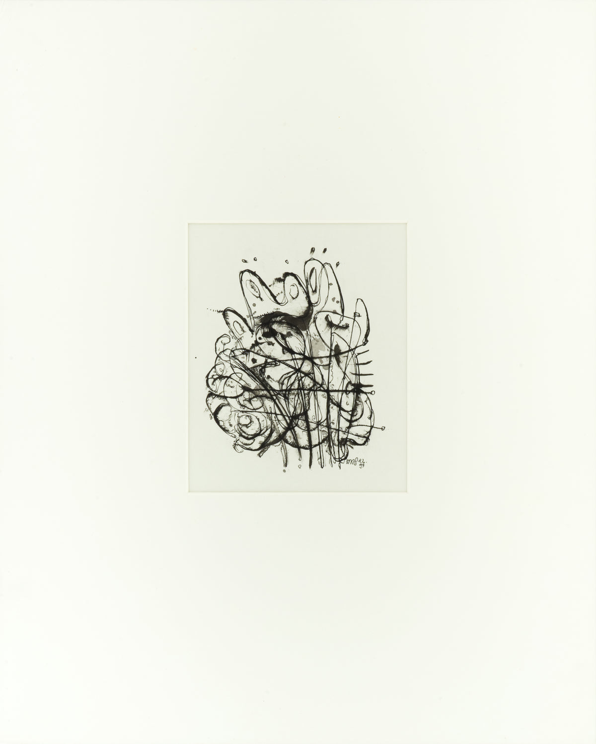 Mathias Jakob Seib, Ohne Titel / Untitled ink drawing, 40x50cm incl. passe-partout